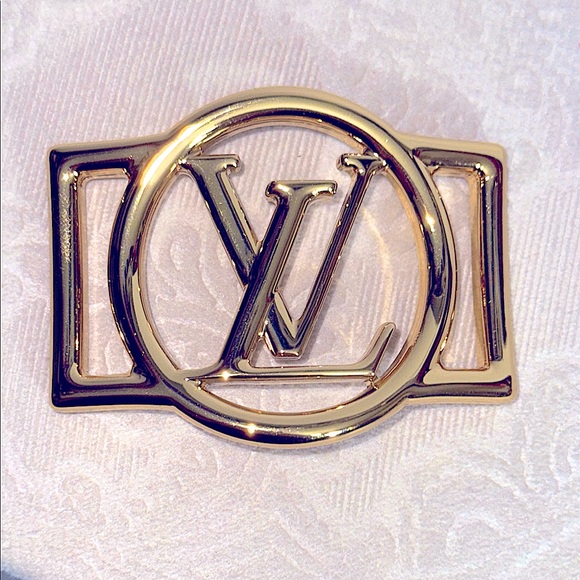 New Louis Vuitton AUTHENTIC GAME ON SCARF RING Gold Logo Buckle - Picture 1 of 2
